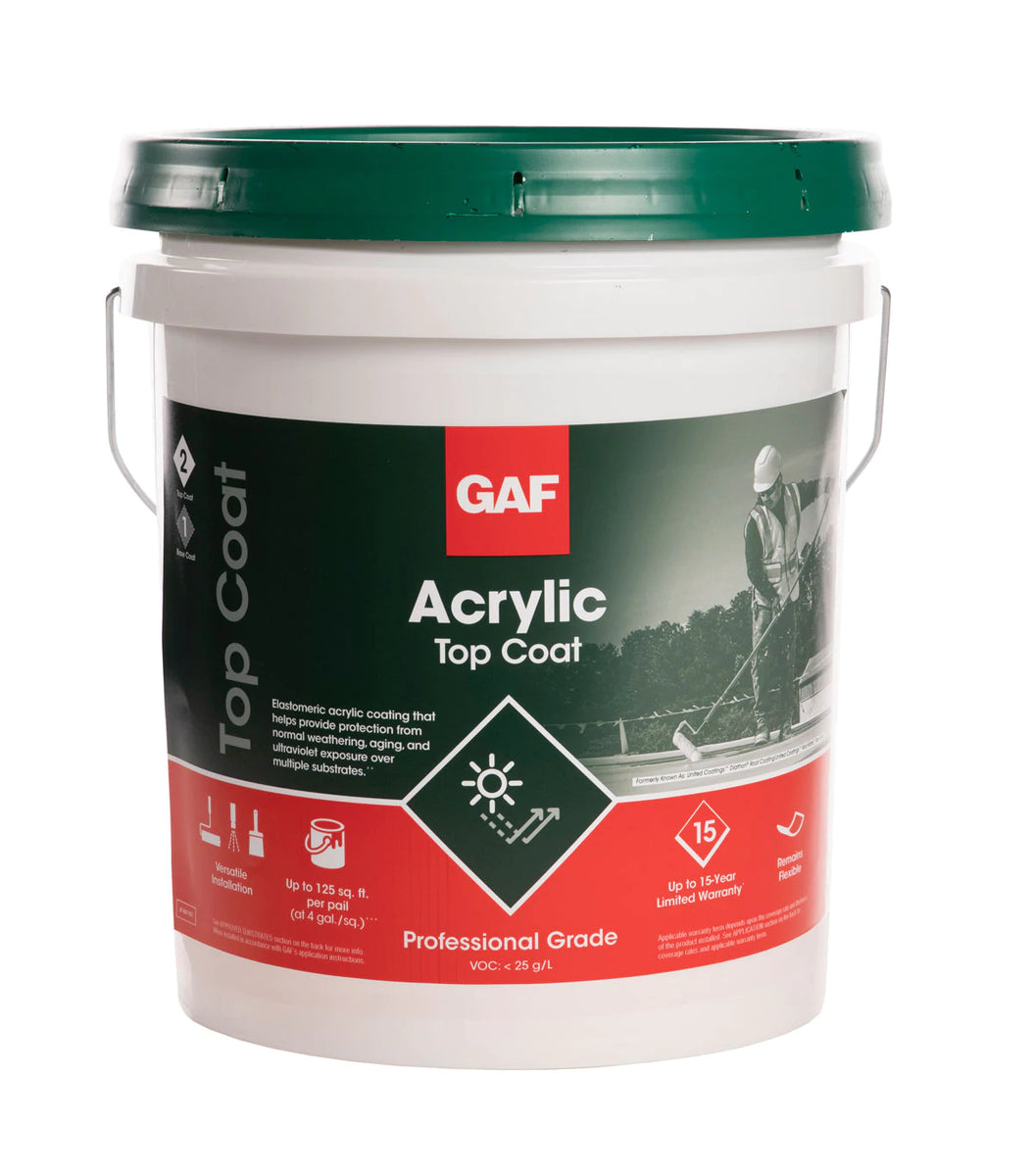Acrylic Elastomeric Roof Coatings: GAF RoofMate and HydroStop Systems ...