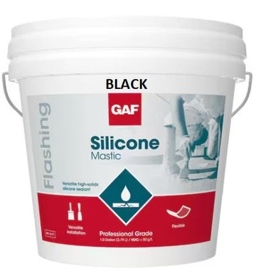 GAF Silicone Black Mastic 3.5 GAL