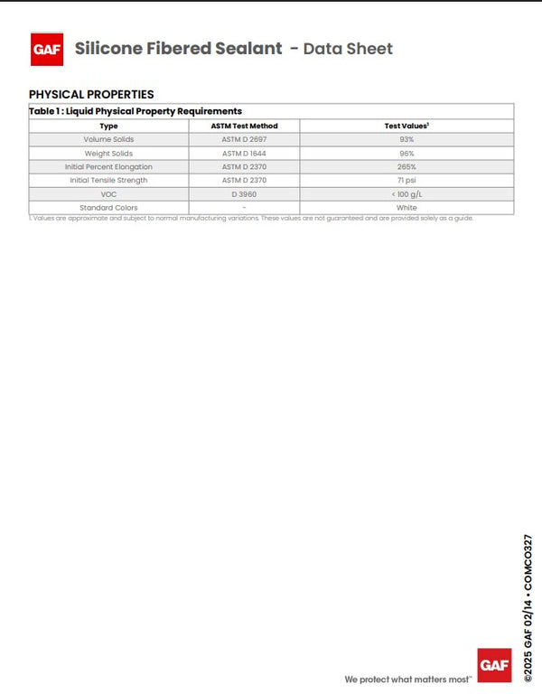 GAF SILICONE FIBERED SEALANT (2-Gallon)