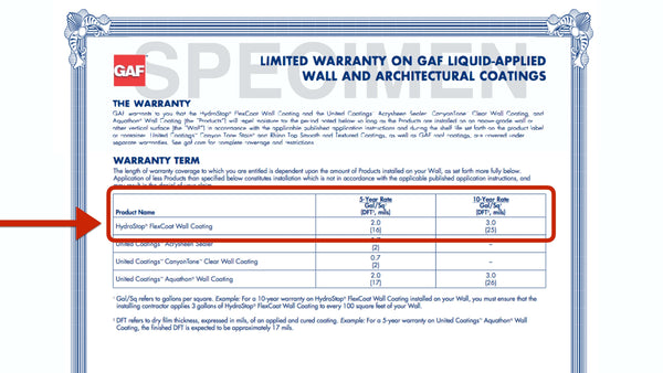 HydroStop FlexCoat Wall Coating