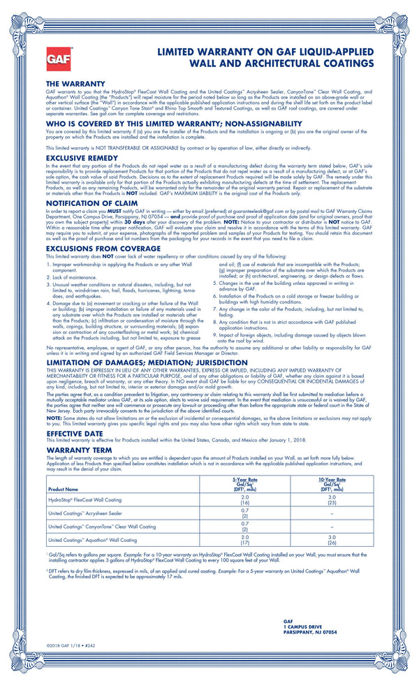 GAF CanyonTone Clear Wall Coating